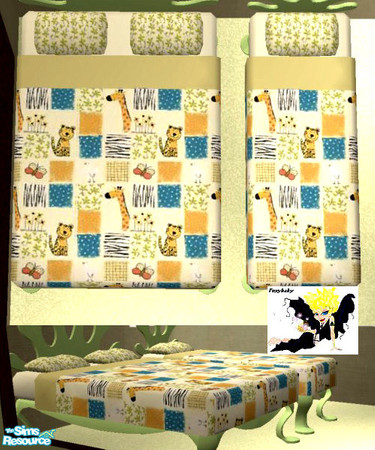 Sims 2 — Jungle Babies Bedding by foxybaby3 — To match Jungle Babies Nursery Set.