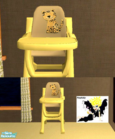 Sims 2 — Jungle Babies Highchair by foxybaby3 — To match Jungle Babies Nursery Set.
