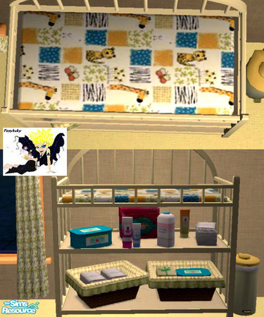 Sims 2 — Jungle Babies Changing Table by foxybaby3 — To match Jungle Babies Nursery Set.