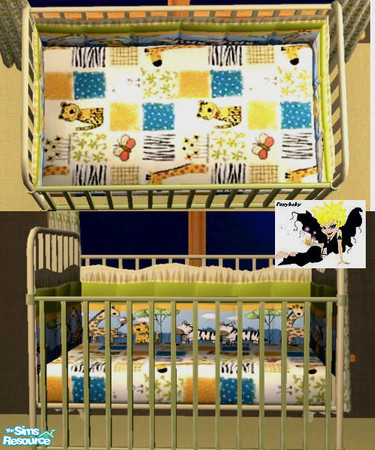 Sims 2 — Jungle Babies Crib by foxybaby3 — To match Jungle Babies Nursery Set.