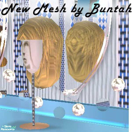 Sims 2 — Wig MESH by buntah — This is the light brown mesh for this wig set. Find them in Decorative>Miscellaneous.