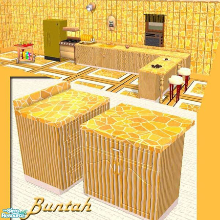 Sims 2 — Golden Counter  BASE Coordinate by buntah — This is the golden counter base for my Counter Coordinates set.