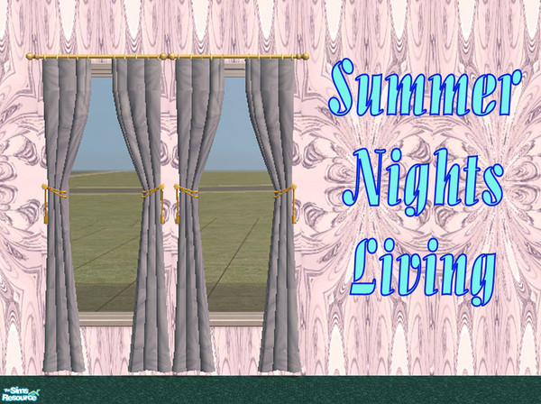 Sims 2 — Summer Nights Drapes by NewSimSimGirl — A set to rest, relax and enjoy, with colours taken from those warm