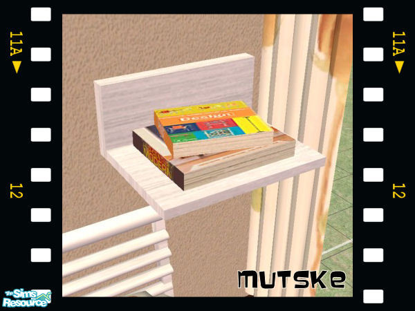 Sims 2 — Rosegarden II Shelf by Mutske — Recolour Nanshi Nibble 'halo bedroom set'. Please download the original mesh. In