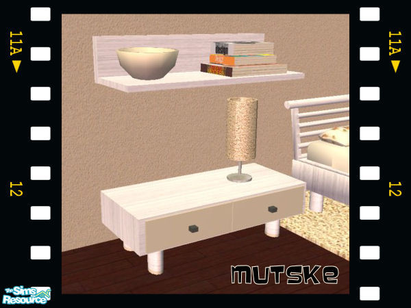 Sims 2 — Rosegarden II coffeetable by Mutske — Recolour Nanshi Nibble 'halo bedroom set'. Please download the original