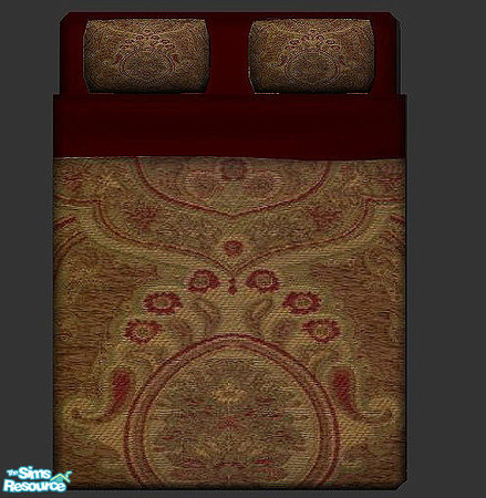 Sims 2 — Midtown Harvest by Eboluh — Matching bedding set for the Antique Luxiare Loveseat Set 2 and the Antique Lucas