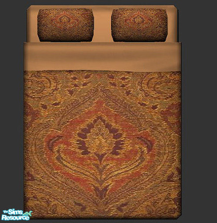 Sims 2 — Madison Chutney Golding by Eboluh — Matching bedding set for the Antique Luxiare Loveseat Set 2 and the Antique
