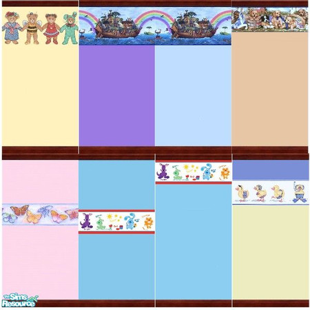 Sims 2 — Children's Collection by Crissie0721 — A set of eight walls for children's rooms. Enjoy :)