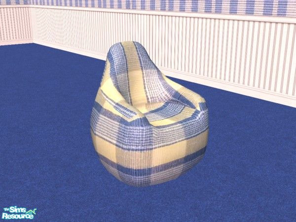 Sims 2 — Blue Check Tushugger by TSR Archive — Ideal for Childs Bedroom.