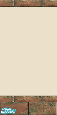 Sims 2 — Le Granada 2 by Lorah — Rust and green ceramic tile with sand-stone white paint.