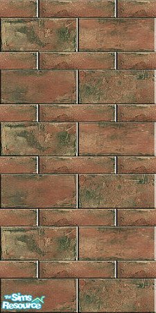Sims 2 — Le Granada 3 by Lorah — Rust and green ceramic tile.