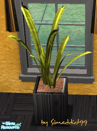 Sims 2 — GD ModernPlanter 2 by Simaddict99 — Dramatic gold, black and orange recolor of my Modern Living Room Set. mesh