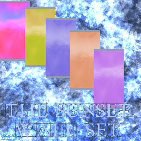 Sims 2 — Sunset Wall Set by simmyfan2852 — Just in time for summer! Sunseterize your sims house today!