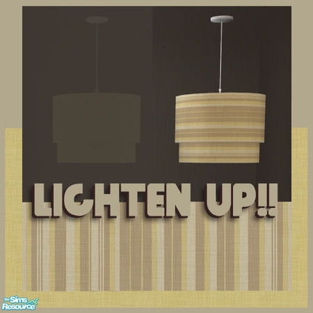 Sims 2 — Lighten up!! Sun-color striped Shade by BetterbeSim — Recolor of the Zentime Ceilinglamp. Five different colors,