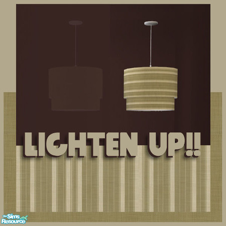 Sims 2 — Lighten up!! Grass-color Striped Shade by BetterbeSim — Recolor of the Zentime Ceilinglamp. Five different