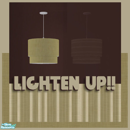 Sims 2 — Lighten up!!  Grass-color Shade by BetterbeSim — Recolor of the Zentime Ceilinglamp. Five different colors,