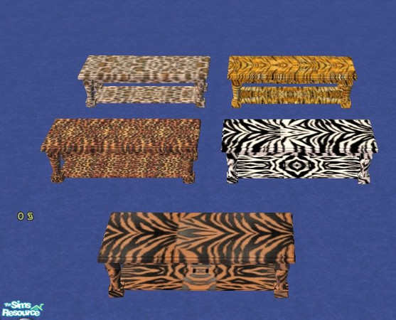 Sims 2 — Wildlifetable by janicap — 5 wildlife theme tables