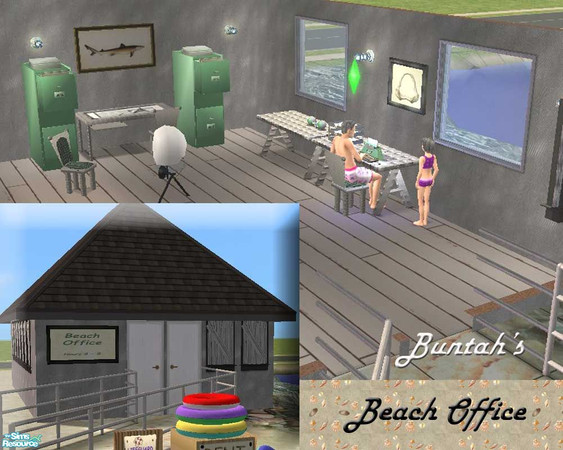 Sims 2 — Beach Office by buntah — Every public beach needs an office, so here's mine :-)