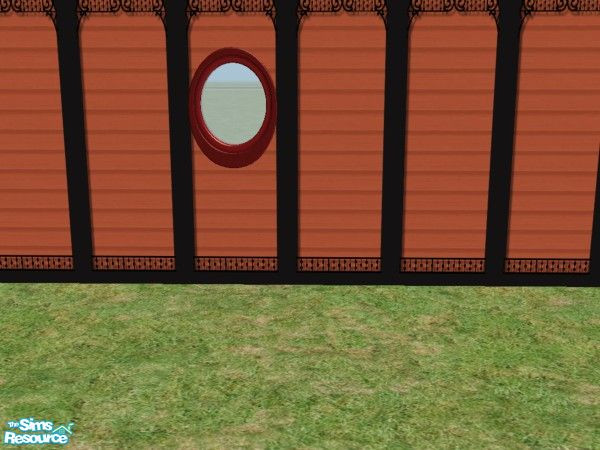 Sims 2 — Maxis Match Victorian Build Round Window by c_literati — Mostly recolors to match the Maxis shuttered windows