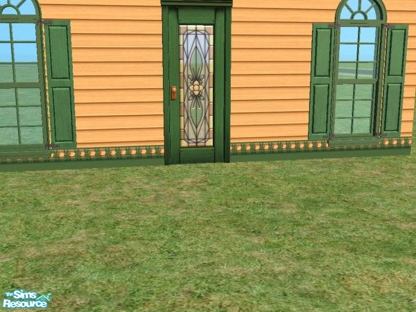 Sims 2 — Maxis Match Victorian Build Door Frame i by c_literati — Mostly recolors to match the Maxis shuttered windows