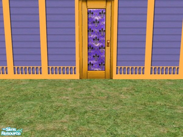 Sims 2 — Maxis Match Victorian Build Door Glass B by c_literati — Mostly recolors to match the Maxis shuttered windows
