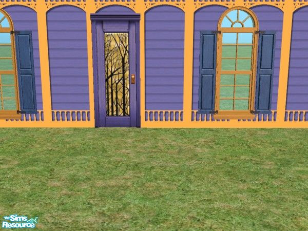 Sims 2 — Maxis Match Victorian Build Door Glass i by c_literati — Mostly recolors to match the Maxis shuttered windows