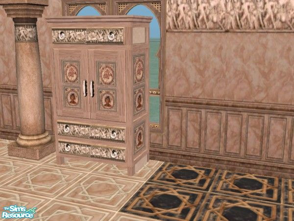 Sims 2 — Roman Spa Wardrobe Frame by c_literati — Ah, the luxury of ancient Rome. Walls & floors by my collab