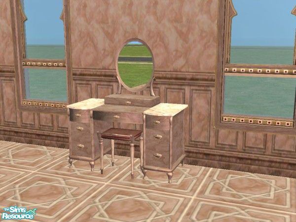 Sims 2 — Roman Spa Vanity by c_literati — Ah, the luxury of ancient Rome. Walls & floors by my collab partner,
