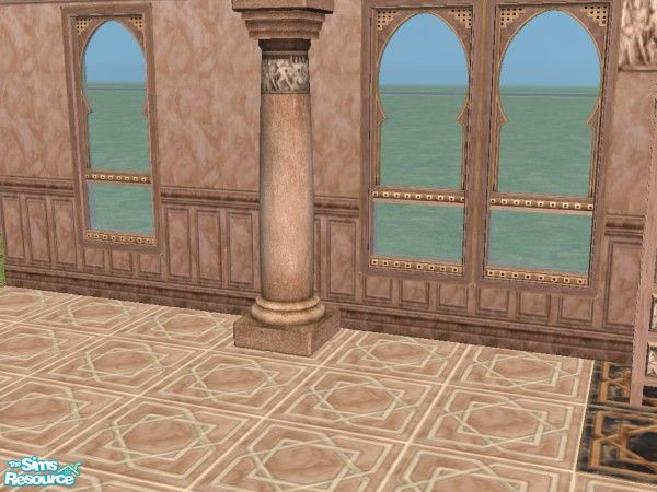 Sims 2 — Roman Spa Column by c_literati — Ah, the luxury of ancient Rome. Walls & floors by my collab partner,