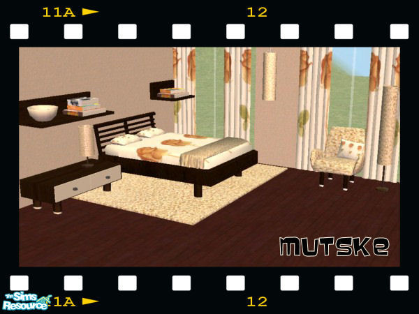 Sims 2 — Rosegarden bedroom by Mutske — Recolour Nanshi Nibble 'halo bedroom set'. Please download the original mesh.