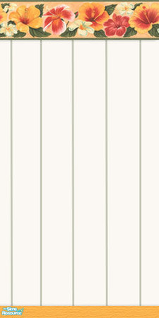 Sims 2 — Exotic On Cream by suzie2qute — Bright tropical flowers on lovely backgrounds with baseboard.