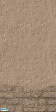 Sims 2 — Cappuccino_Half-1 by debitcard — An aged stucco wall with stone accents.