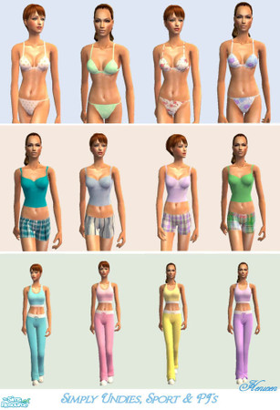 Sims 2 — Simply Undies, Sport & PJ\'s by Henwen — Free time Required for the sport.