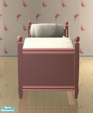 Sims 2 — PB Children pink - Single Bed by ShinoKCR — 