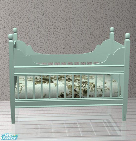 Sims 2 — PB Blue Children turquoise - Babycrip by ShinoKCR — 