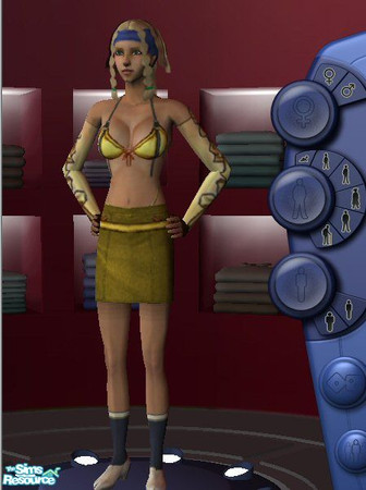 Sims 2 — Thief Rikku by oldmember_Synthesis2 — Rikku, in her Final Fantasy X-2 thief outfit. For obvious reason, I