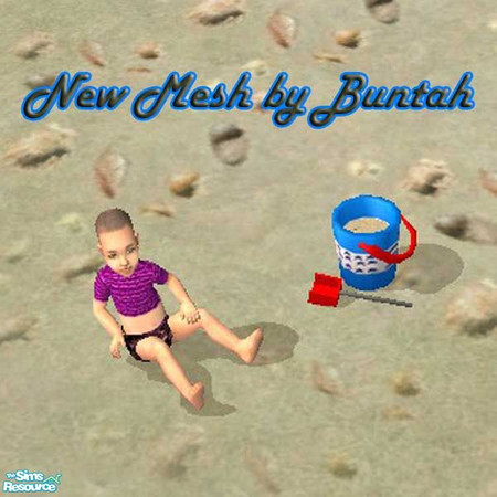 Sims 2 — Sand Bucket MESH by buntah — This is the mesh file for this set. You need this one to be able to see the rest of