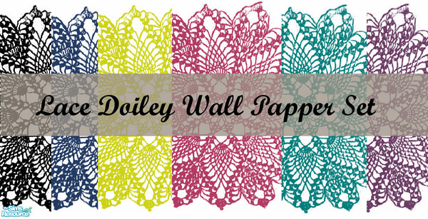 Sims 2 — Lace Doiley Wall Paper Set by MeganLaVey — Long time no upload for me, I made these lacewalls a while ago and