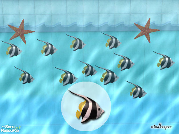 Sims 2 — Wimplefish by Windkeeper — You need to download "Tropical Fish mesh 1" file from this set in order for