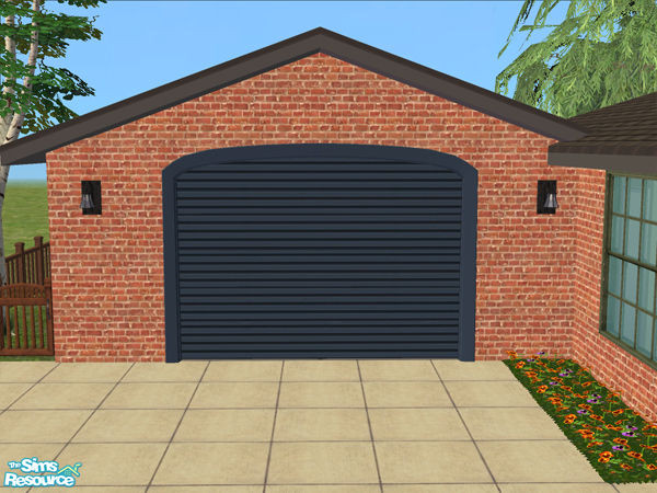 Sims 2 — Arch Frame Garage - Blue Metal by Shakeshaft — Part of the Arched Frame Garage Set, set includes the Mesh and