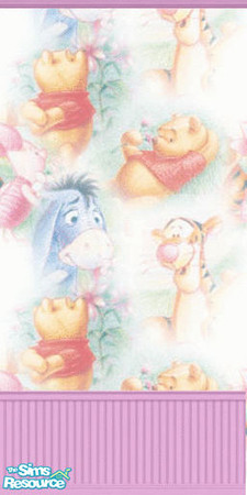 Sims 2 — Winnie The Pooh & Friends Wallpaper by Andracab — Lilac - Winnie the Pooh & Friends wallpaper, with
