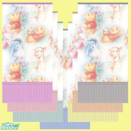 Sims 2 — Winnie the pooh & friends Wallpaper set by Andracab — Winnie the pooh & friends wallpaper, with picture