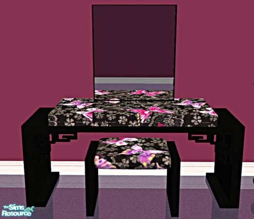 Sims 2 — Oriental Flair- Bedroom 2- RC- Vanity by mom_of2boyz — This is another recolor of MTcakes Oriental Bedroom. I