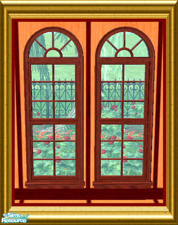 Sims 2 — Windows by oldmember_SavannahSims — Enjoy that extra bit of luxury for the senses with this Natural Mahogany