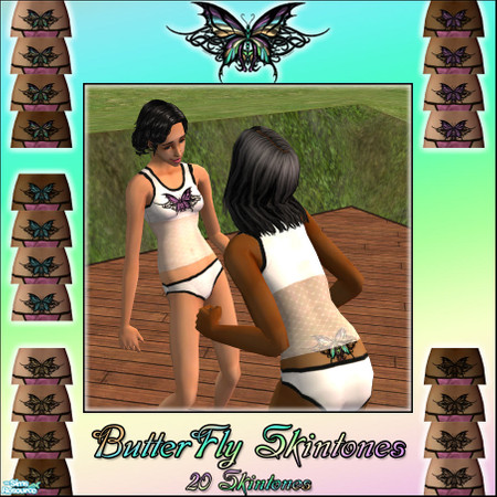 Sims 2 — Butterfly Skintones by sww — hope you like it :) make sure to also check out the matching skins.