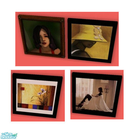 Sims 2 — Bella Squared Reprints by Modfan by modfan — 3 Reprints of the Bella Squared Painting. Mix and match with the