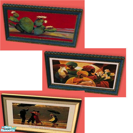 Sims 2 — Fantasy Scape Reprints by Modfan by modfan — 3 Reprints of the Fantasy Scape Painting. Each reprint with
