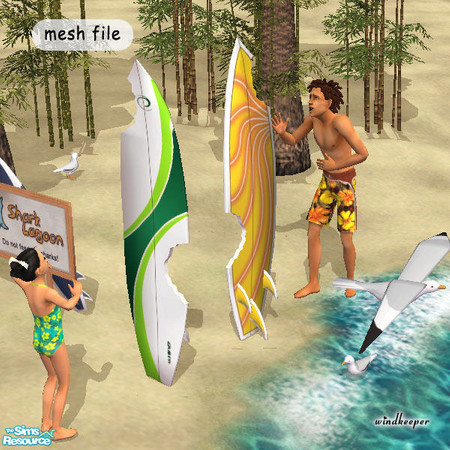 Sims 2 — Shark Attack Sufrboard by Windkeeper — You don't want to know what happen to a surfdude! You need to download
