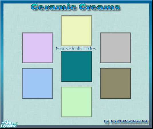 Sims 2 — Ceramic Creams Household Tiles by EarthGoddess54 — Goes well with my Greek Revival wall & floor set, or for