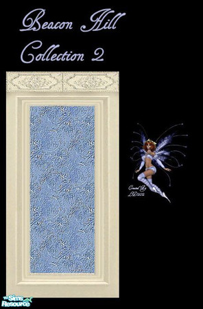 Sims 2 — Beacon Hill Collection 2 - 0 by LD202 — this is designed wallpaper with paneling and is part of the Beacon Hill